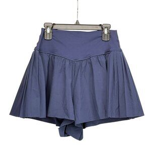 Aerie Pleated Workout Shorts Navy Size Medium